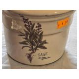 Set of Herb Planters including Chives, Sage, and Rosemary Ceramic Pots