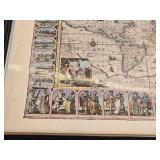 Framed Vintage World Map titled "Nova Totius Terrarum Orbis Geographica Ac Hydrographica Tabula" - approx. 22" wide