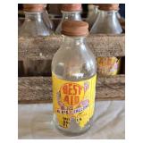 Best Aid Vintage Drink Bottles in Wooden Carrier