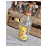 Best Aid Vintage Drink Bottles in Wooden Carrier