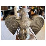 Pair of Eagle-Themed Table Lamps and Eagle Wall Decor (damaged)