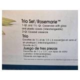 CorningWare Trio Set Rosemarie Casserole Dishes - New in Box