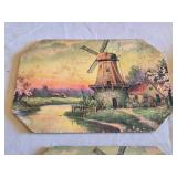Vintage Tin Wall Art and Trays with Scenic and Wildlife Designs