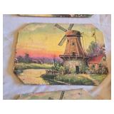 Vintage Tin Wall Art and Trays with Scenic and Wildlife Designs