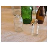 Lot of Assorted Glass Bottles Including Grolsch Bottle with Swing Top