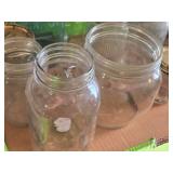 Lot of Mason Jars and Lids in Tomato Box