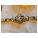 Vintage Jewelry Box with Assorted Costume Jewelry