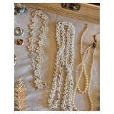 Vintage Jewelry Box with Assorted Costume Jewelry