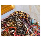 Jewelry Making Supplies, Beaded Necklaces, Bracelets with Wooden Jewelry Box