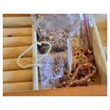 Jewelry Making Supplies, Beaded Necklaces, Bracelets with Wooden Jewelry Box