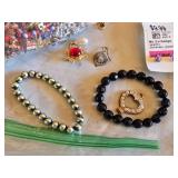 Mixed Jewelry Lot including Necklaces, Bracelets, and Beads