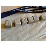 Pocket Juice Portable Charger, Hair Combs, Eyelash Set, Whiskey Stones, and Lanyard