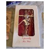 Religious Items Collection including Crosses, Rosaries, and Figurines