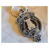 Police and Scout Patches, Keychain, and Memorabilia Collection including Minnesota New Hope Police Patches, Clan MacNaghten Keychain, and Boy Scouts Items