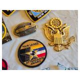 Police and Scout Patches, Keychain, and Memorabilia Collection including Minnesota New Hope Police Patches, Clan MacNaghten Keychain, and Boy Scouts Items