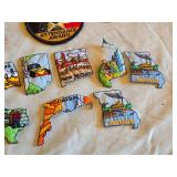 Police and Scout Patches, Keychain, and Memorabilia Collection including Minnesota New Hope Police Patches, Clan MacNaghten Keychain, and Boy Scouts Items