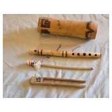 Flute, Wooden Tuning Fork, Wooden Drum