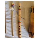 Flute, Wooden Tuning Fork, Wooden Drum