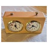 Compact Magnetic Chess Set, Wooden Chess Clock, and Chess Club Lapel Pins