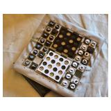 Compact Magnetic Chess Set, Wooden Chess Clock, and Chess Club Lapel Pins