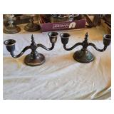 Silver Plated Candelabra Set with Excelsior EP-C Markings and Baroque Style