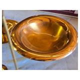 Brass Candle Holders and Bowl