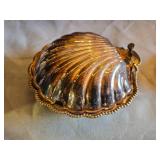 Silver and Metal Kitchenware Collection including Large Serving Bowl, Shell Dish, and Accessories