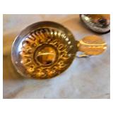 Silver and Metal Kitchenware Collection including Large Serving Bowl, Shell Dish, and Accessories