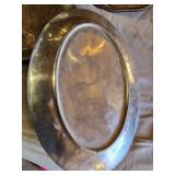 Vintage Metal Serving Trays and Platters including Continental Metal Hand Wrought 755 and Wilton Co. Tray