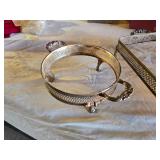 Silver Plated Decorative Serving Trays including Round and Rectangular Designs