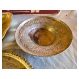 Silver and Metal Serving Dishes and Trays including Everlast Metal Bowl, Oval Tray, and Decorative Dish