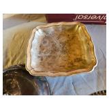Silver and Metal Serving Dishes and Trays including Everlast Metal Bowl, Oval Tray, and Decorative Dish
