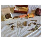 Lot of Vintage Keys, Edgewell Fingernail Clipper, Paper Clips, and Small Tools