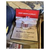 United States Military Memorabilia Collection including Hats, Flags, and DVD - Vintage Flag in Plastic