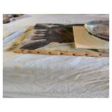 Lot of Art Pieces Including Paintings and Painted Plates