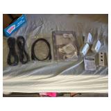 Wireless Remote Control Outlets and Accessories Lot including HDMI Cables, Power Cords