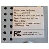 Belkin Data Switch F1A017 and World TV Set Top Box ZDX-7512