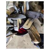 Spalding and Dunlop Golf Club Bags with Various Clubs