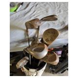 Vintage Golf Club Bags and Clubs