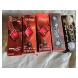 Titleist TruFeel, Callaway Big Bertha, and RAM Dual Titanium Golf Balls
