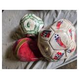 Lot of 3 Soccer Balls Including US Soccer