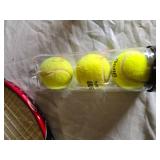 Wilson K Factor Tennis Racket and Penn Coach Tennis Balls