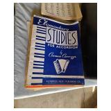 Vintage Venucci Accordion with Case and Sheet Music - Appears in Good Condition
