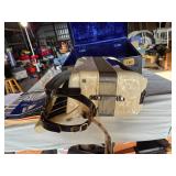 Vintage Venucci Accordion with Case and Sheet Music - Appears in Good Condition