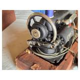 White Number 8 Sewing Machine with Foot Pedal and Case