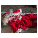 Santa Claus Decorations and Plush Bear Lot