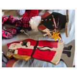 Santa Claus Decorations and Plush Bear Lot