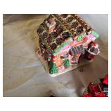 Rudolph Train Set and Accessories including Track, Figures, and Gingerbread House - Untested
