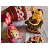 Lot of Christmas Ornaments Including Hallmark Jeep Wrangler Sport 4.0 L and Various Decor