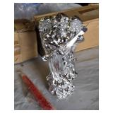 Pair of Silver Colored Angel Candle Holders and Candles